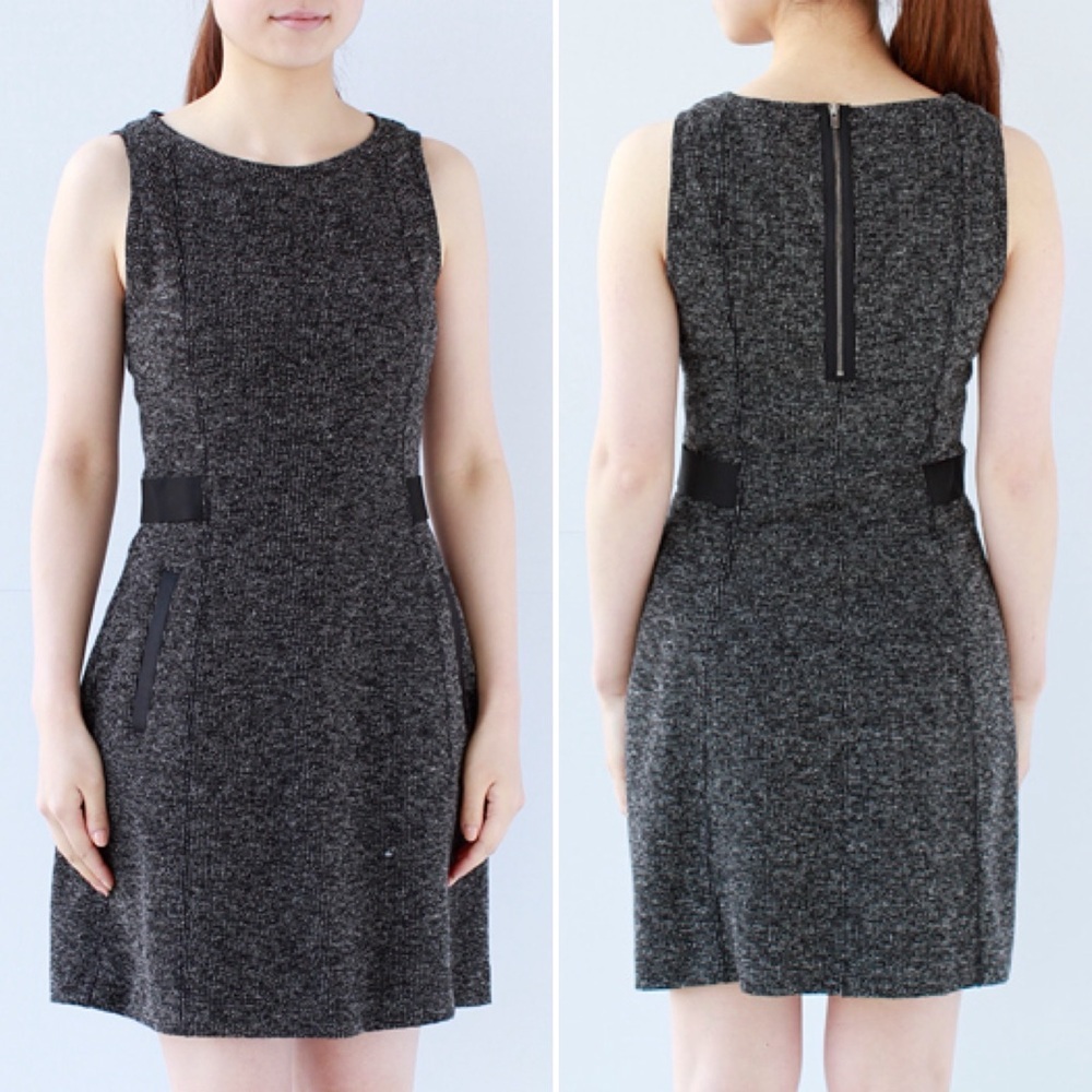 THEORY Mendani Purposeful Stretch Tweed A-line Dress